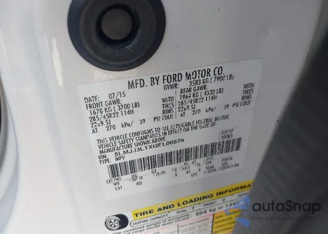 2016 Lincoln Navigator L Reserve from USA, damaged, VIN 5LMJJ3LTXGEL00529